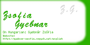 zsofia gyebnar business card